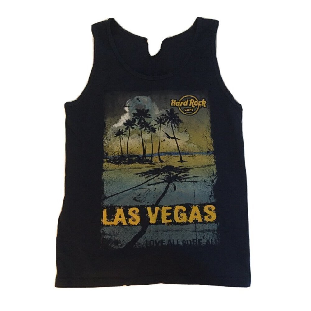 Hard Rock Cafe Las Vegas Black Tank Top Sleeveless Size Small